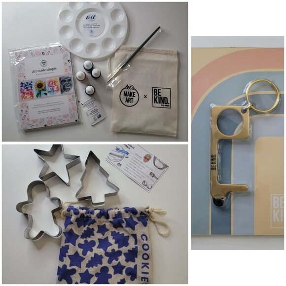 Bundle of Be Kind By Ellen Watercolor Paint Kit Sugar Cookie Cutter Set Hygiene - Picture 1 of 8